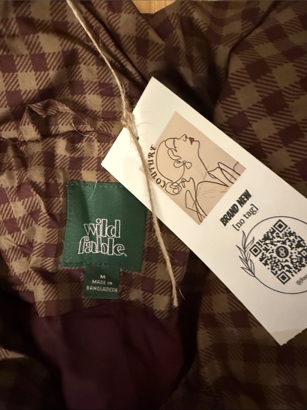 #320. Plaid Puffer Jacket - Picture 2 of 2
